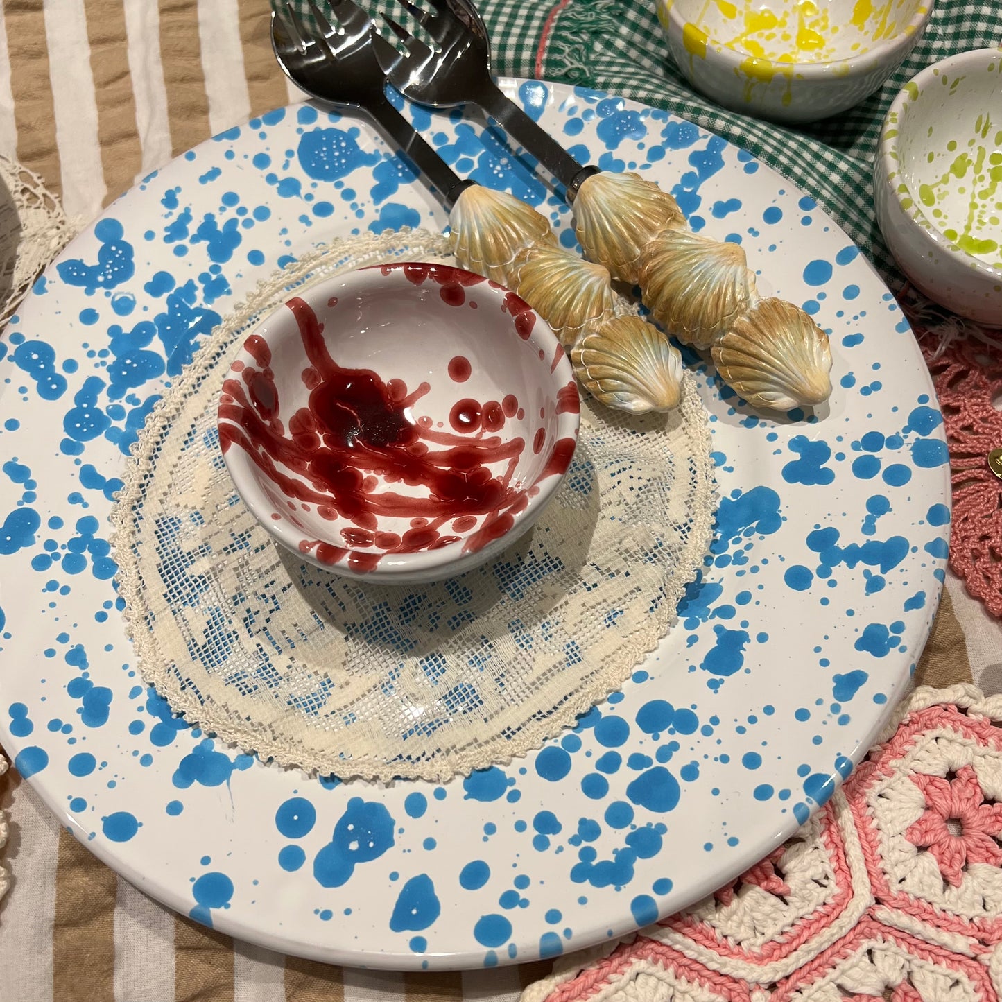 Handmade mini bowl ~ red