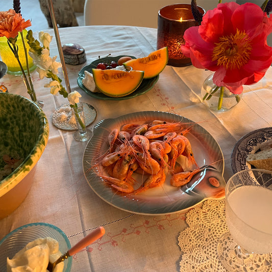 Fish plates x6 Sarreguemines