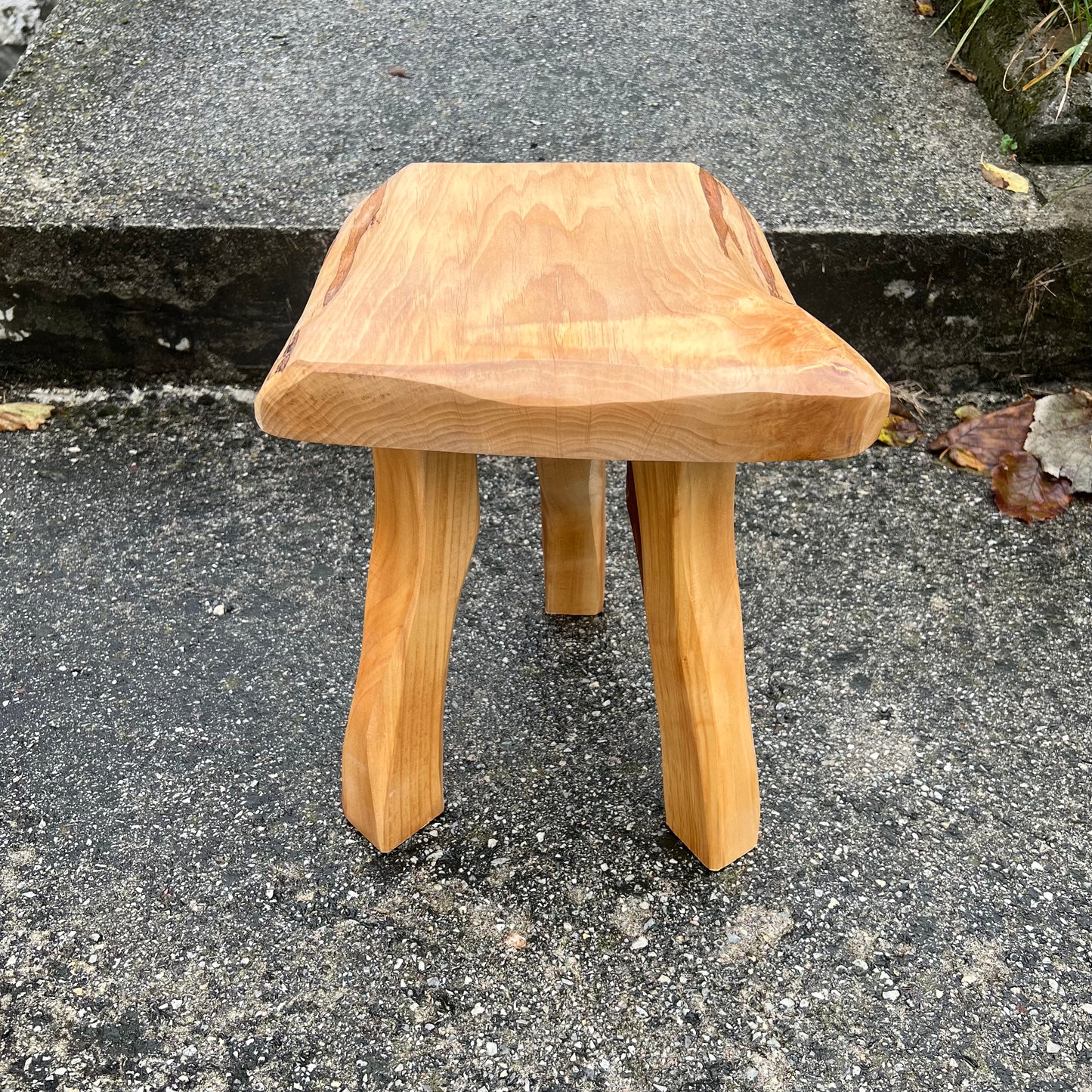Handmade pear wood stool