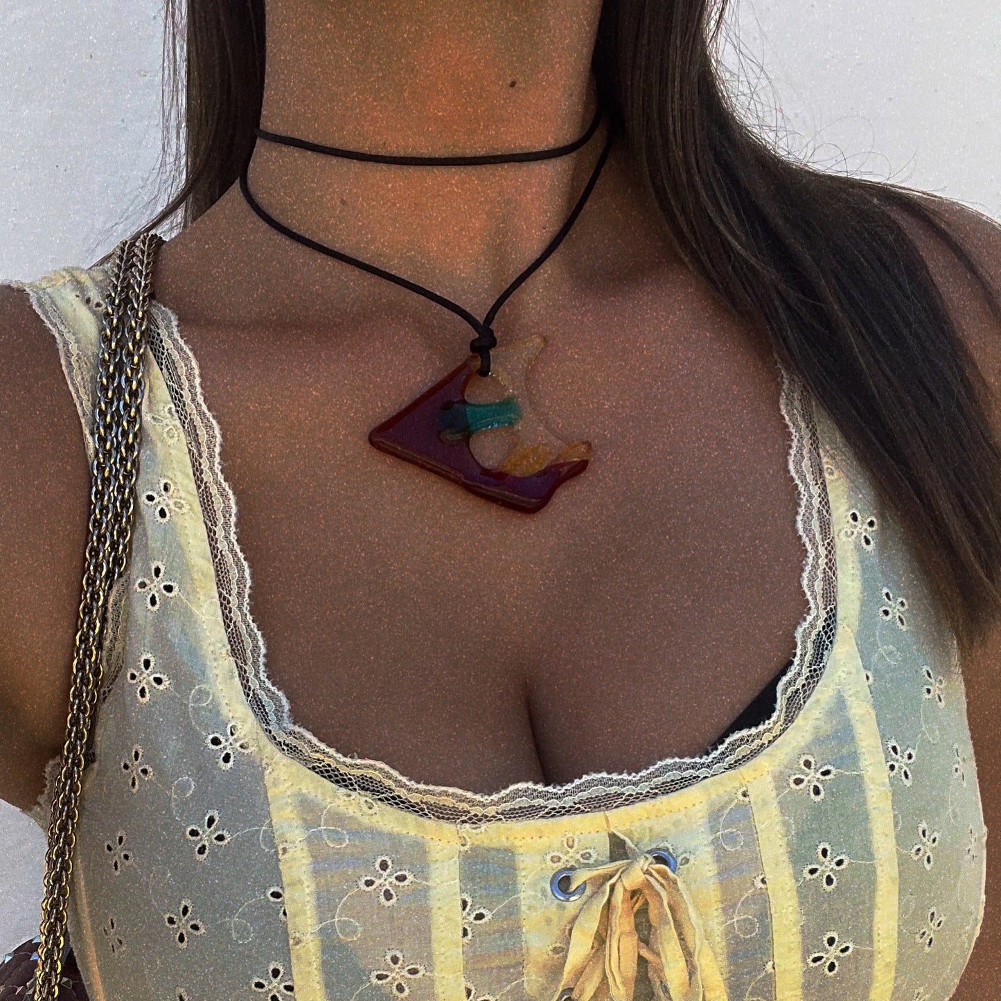 Handmade glass necklace