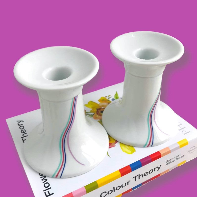 Rainbow candleholders - Bert Vallien