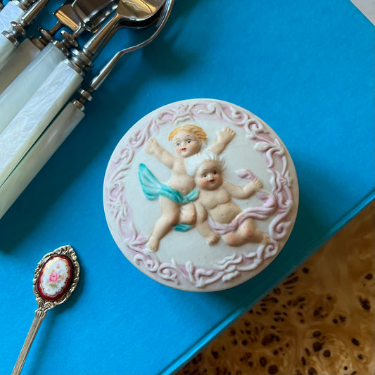 Angel porcelain box